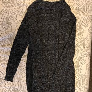 Long gray/black cardigan